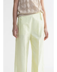 Chip | Wide Cuffed Poplin Pants | Canary