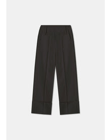 Chip | Wide Cuffed Poplin Pants | Storm