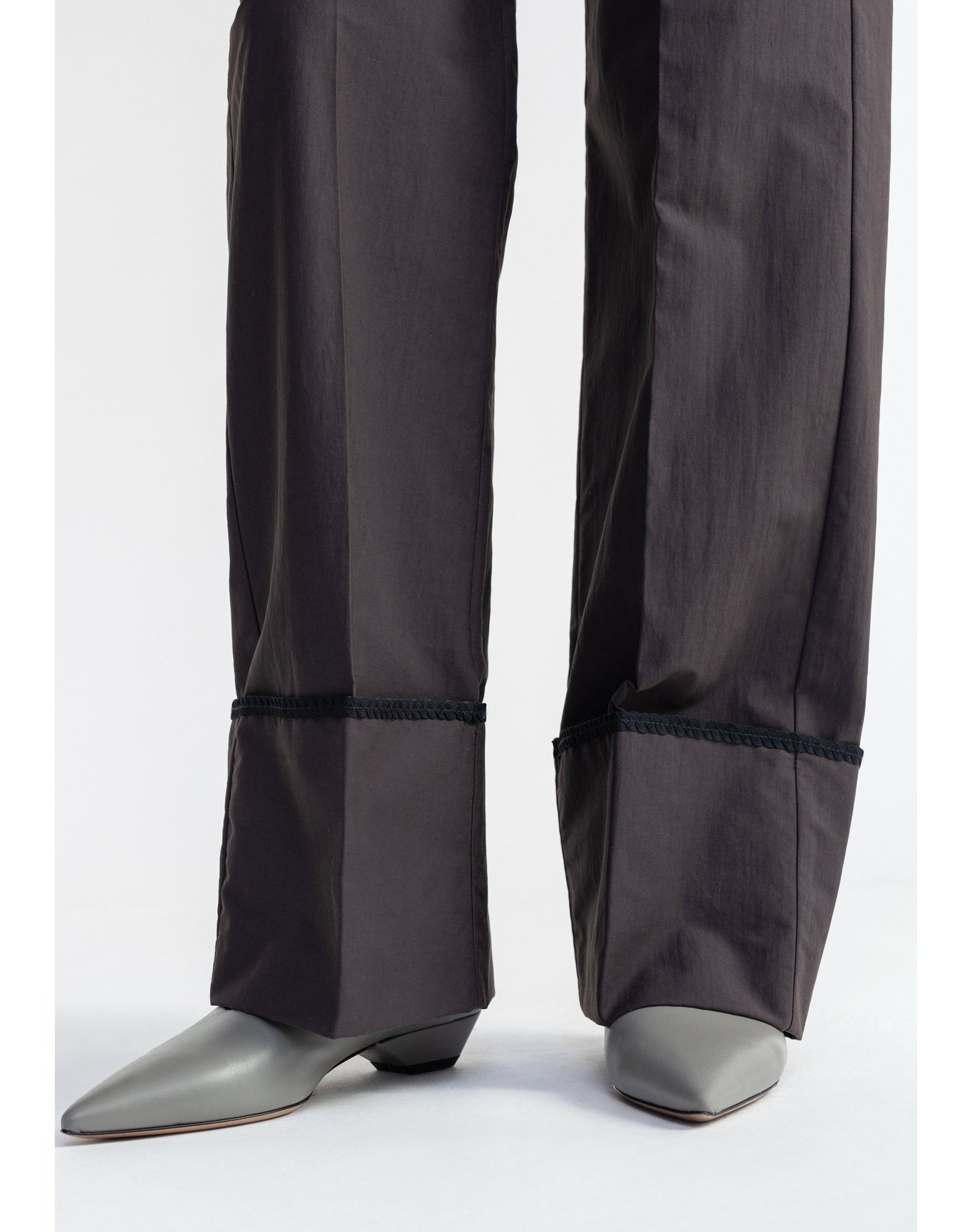 Chip | Wide Cuffed Poplin Pants | Storm