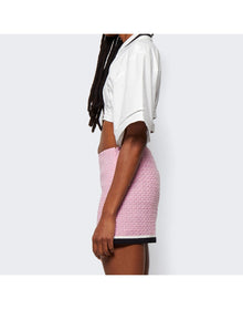 Christopher Esber | Women | Cropped Lace Short Sleeve Shirt | White