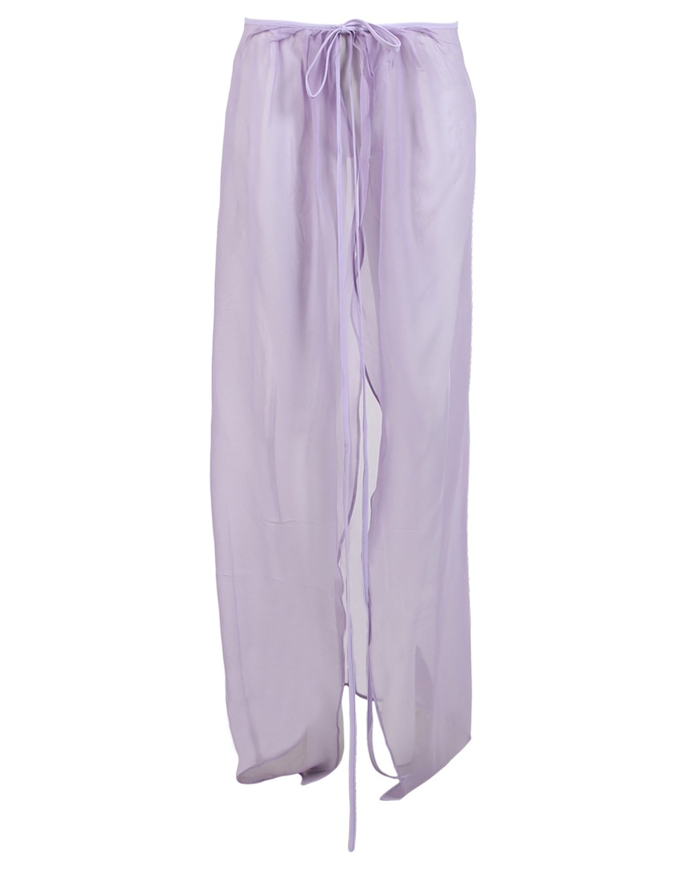 Christopher Esber | Women | Wrap Tie Sheer Skirt | Chalky Lilac