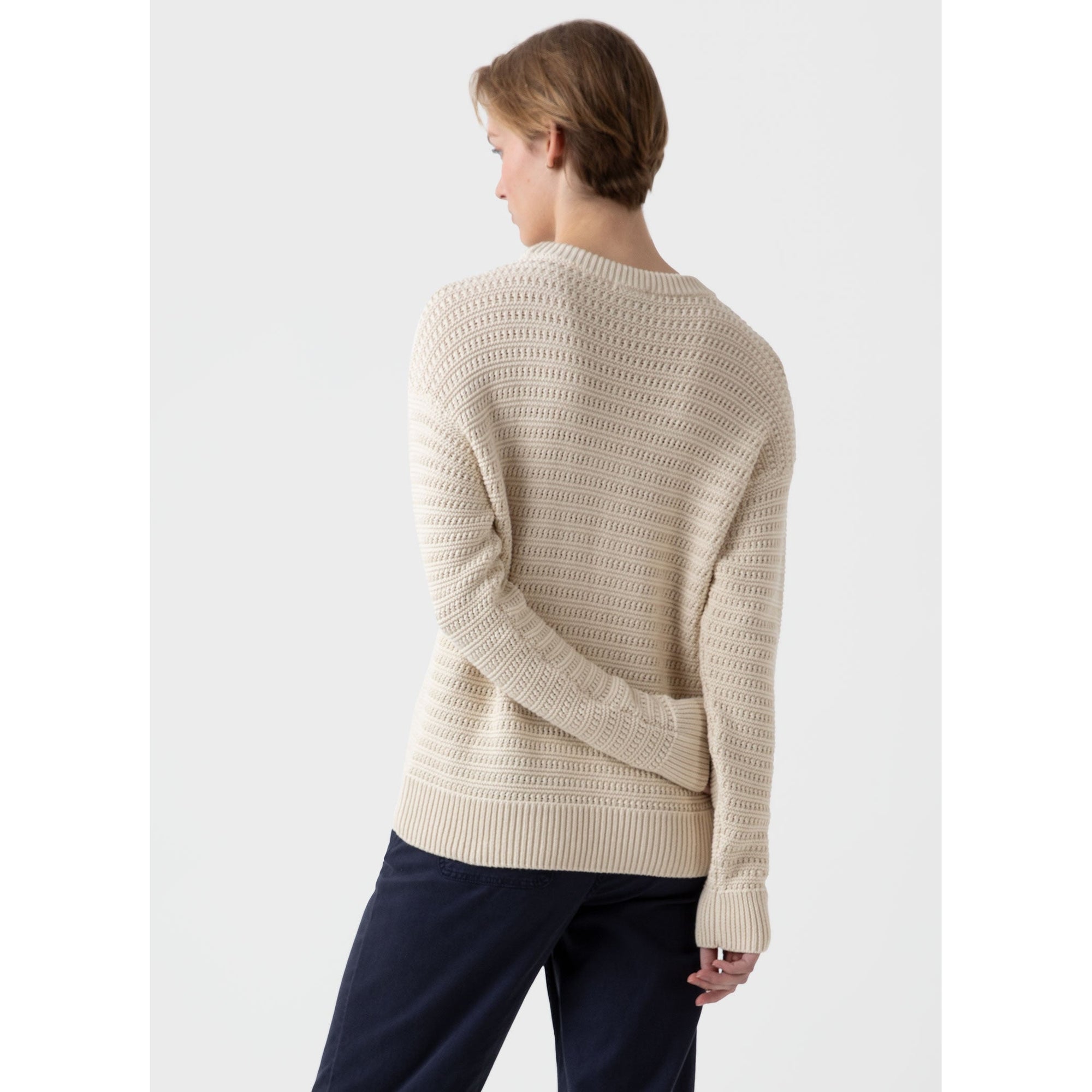 Chunky Textured Jumper | Women | Ecru