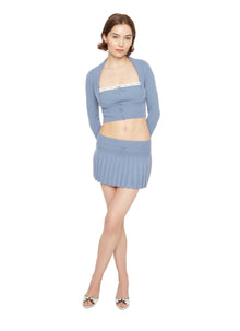 Womens | Cielo Pleated Mini Skirt | Denim Blue