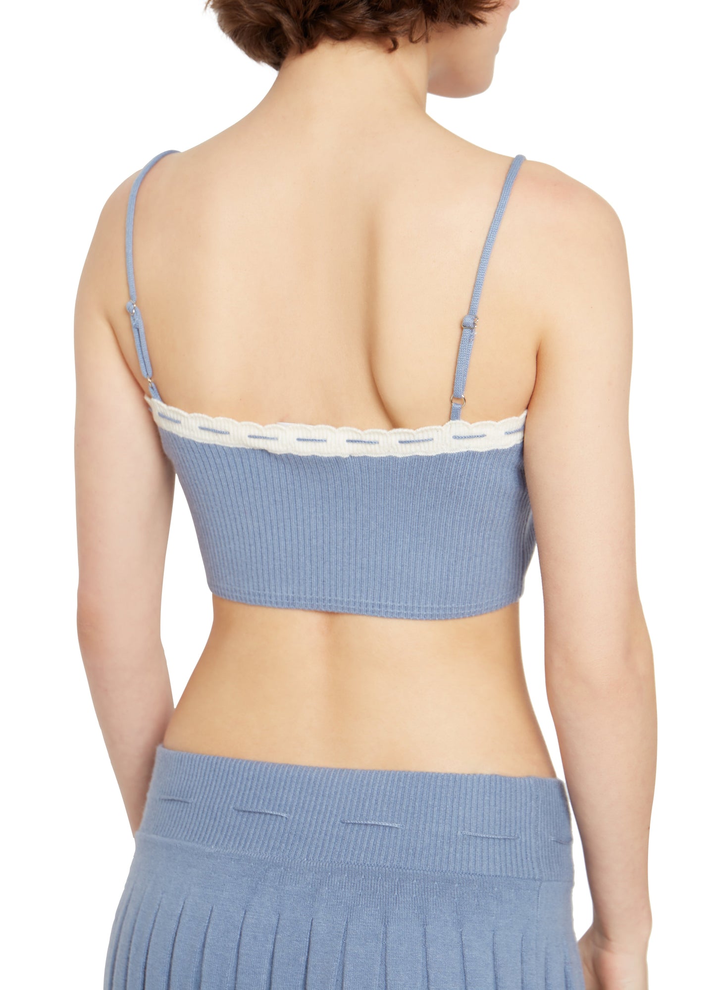 Womens | Cielo Rib Knit Top | Denim Blue