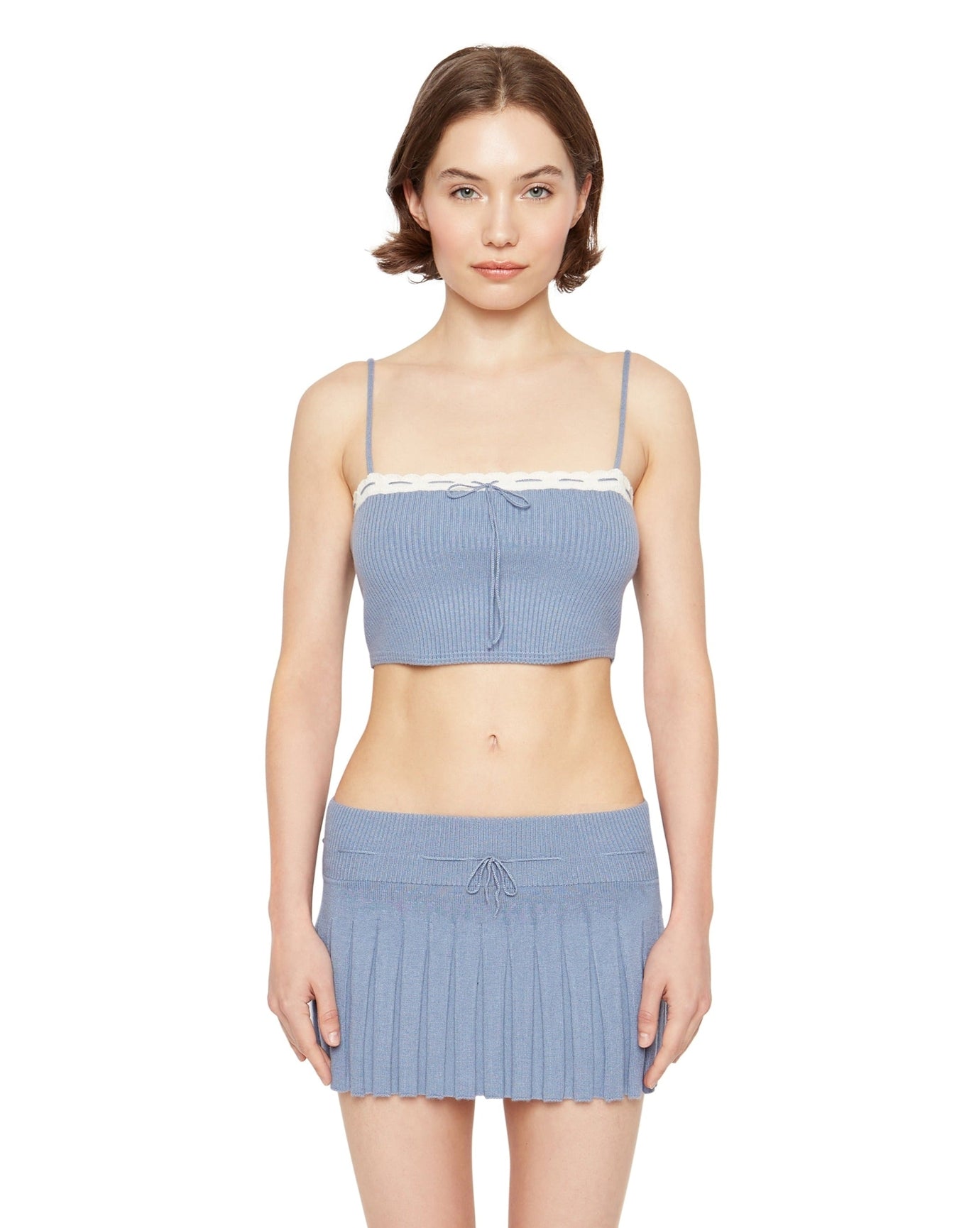 Cielo Rib Knit Top | Denim Blue