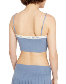 Cielo Rib Knit Top | Denim Blue