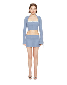 Cielo Rib Knit Top | Denim Blue