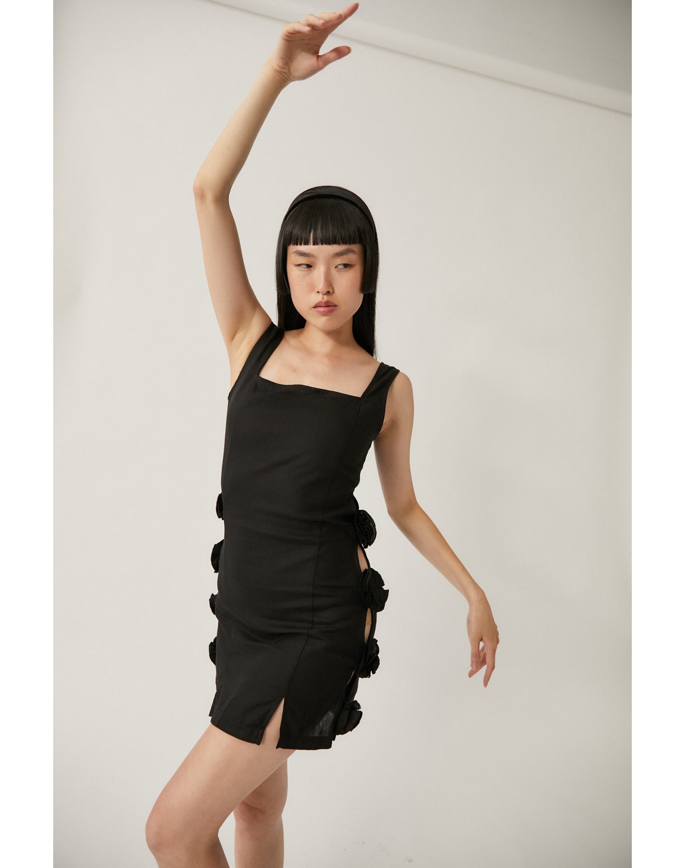 Ciro Linen Dress | Black