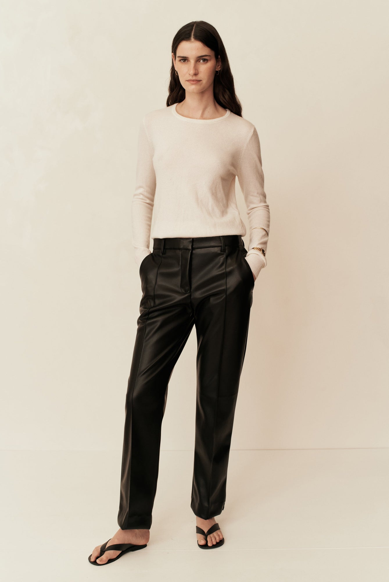 Classico Leather Trouser | Black