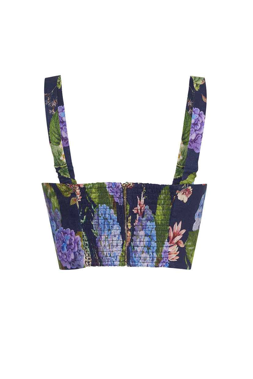 Claudine Top | Avery Floral Evening Blue