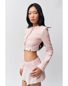 Colette Jacket | Baby Pink Tweed