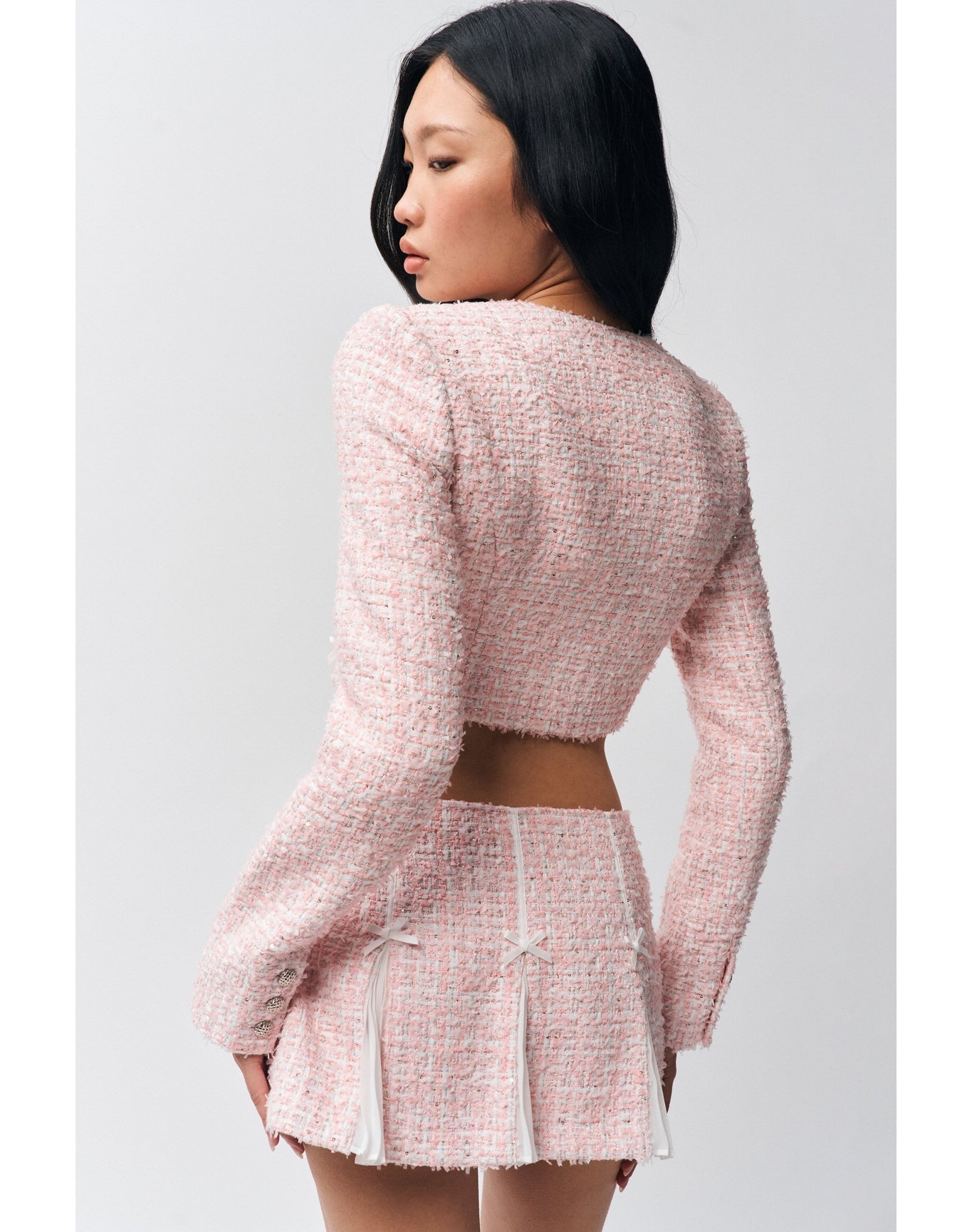 Colette Jacket | Baby Pink Tweed
