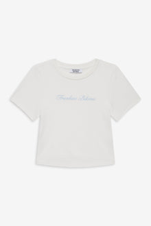 Collins Cropped T Shirt White
