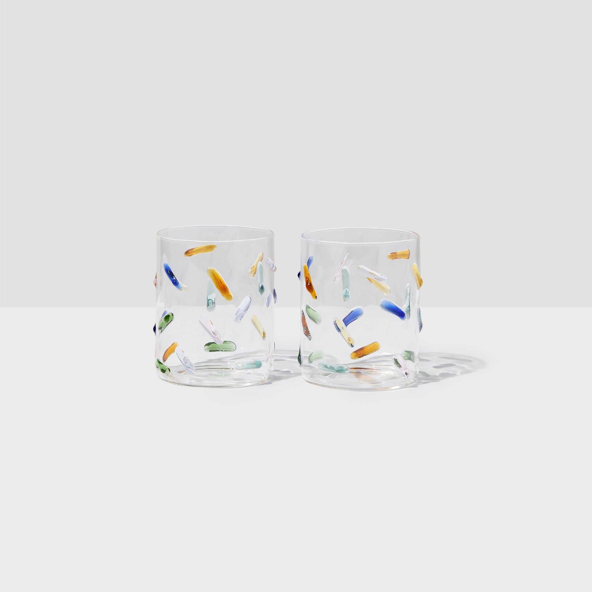*LIMITED EDITION* CONFETTI GLASSES SET OF 2 - Fazeek Dining Drinkware Glasses