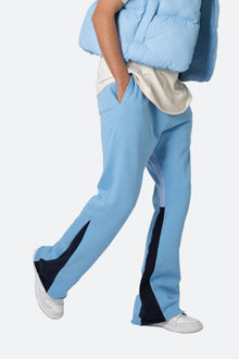 Contrast Bootcut Sweatpants | Light Blue