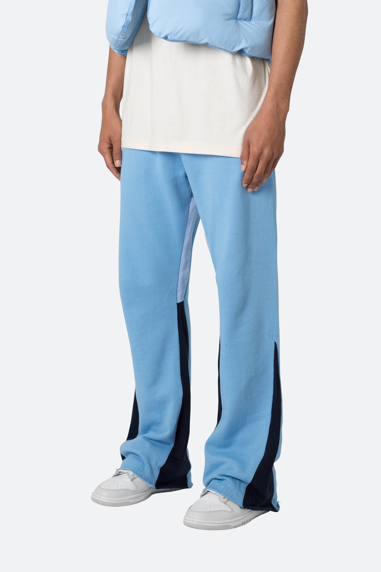 Contrast Bootcut Sweatpants | Light Blue
