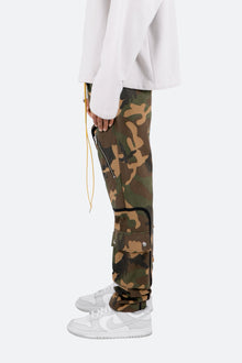 Contrast Taped Cargo Pants | Camo