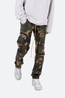 Contrast Taped Cargo Pants | Camo