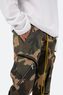 Contrast Taped Cargo Pants | Camo