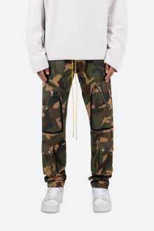 Contrast Taped Cargo Pants | Camo