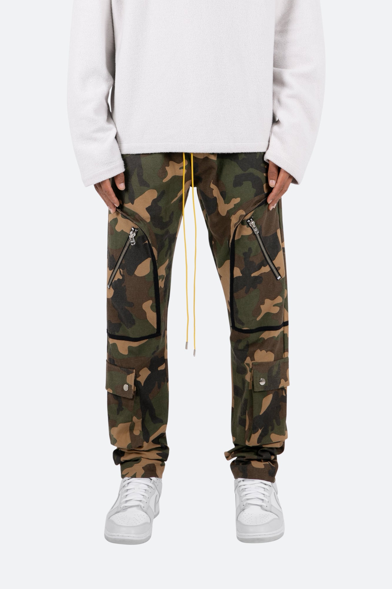 Contrast Taped Cargo Pants | Camo