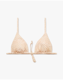 Cooper Snake Skin Bikini Top | Tan