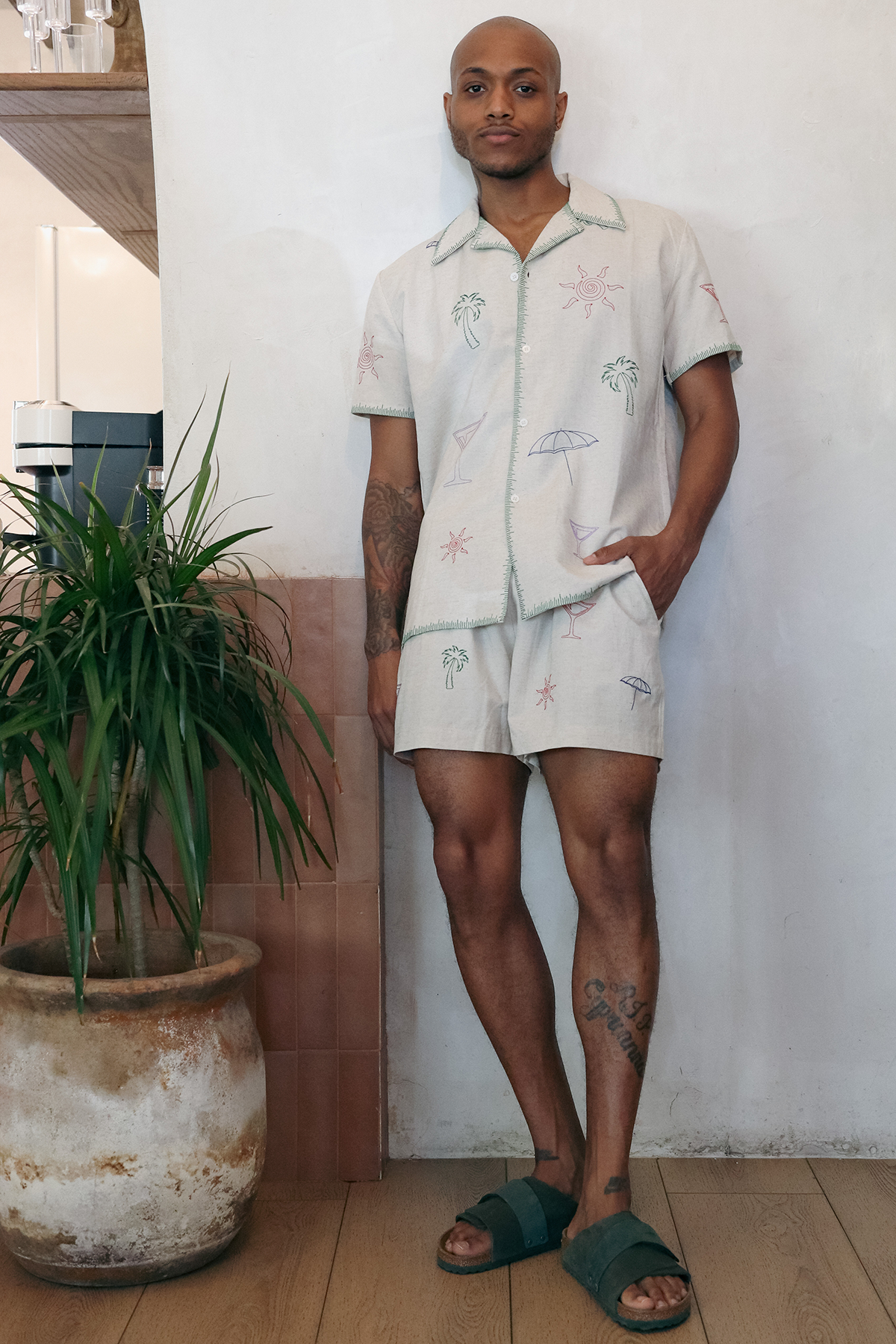 Palms Linen Short | Beige