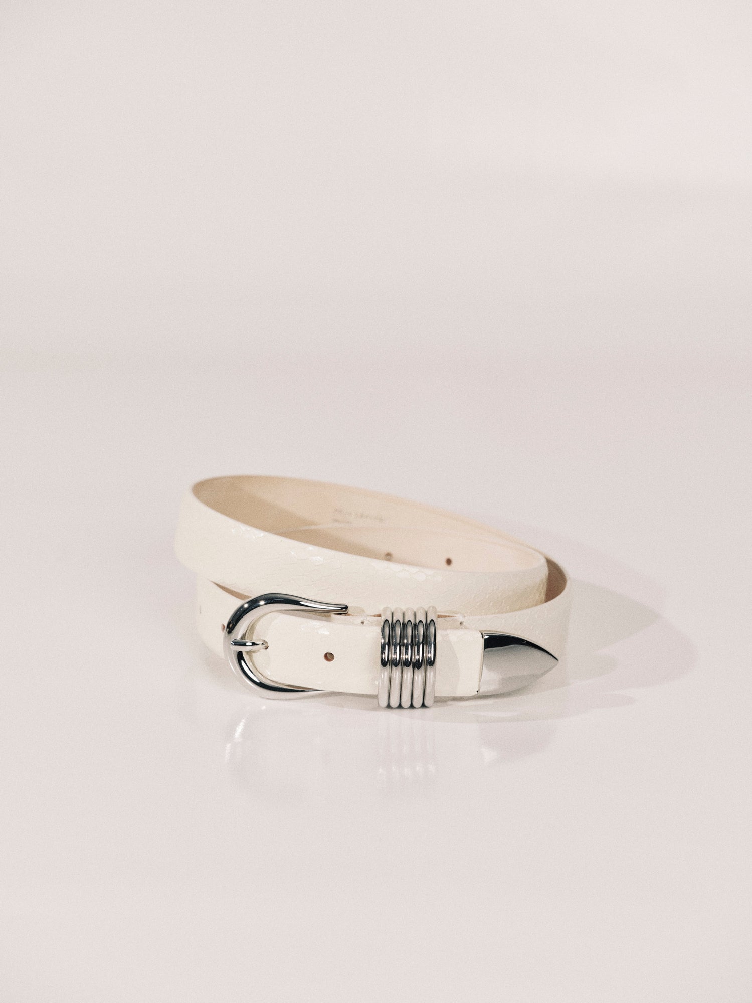 Hollyhock Belt | Ivory Reptile & Silver
