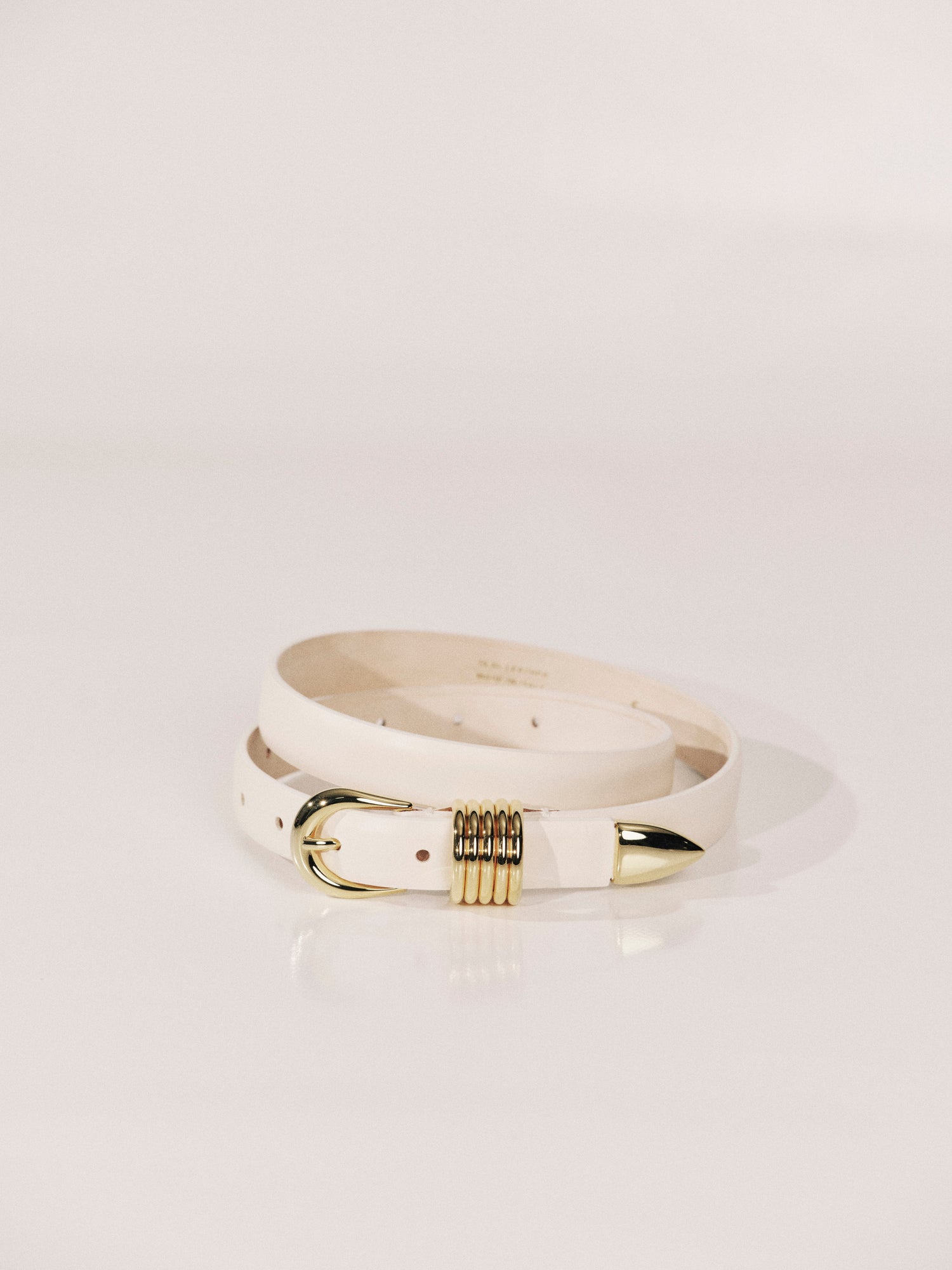 Mini Hollyhock Belt | Ivory & 24K Gold