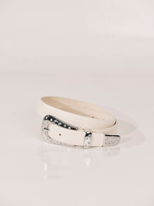 Colette Crystal Belt | Ivory & Silver