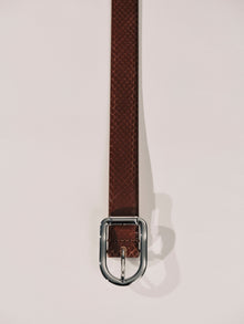 Mija Reptile Belt | Camel Reptile & Silver