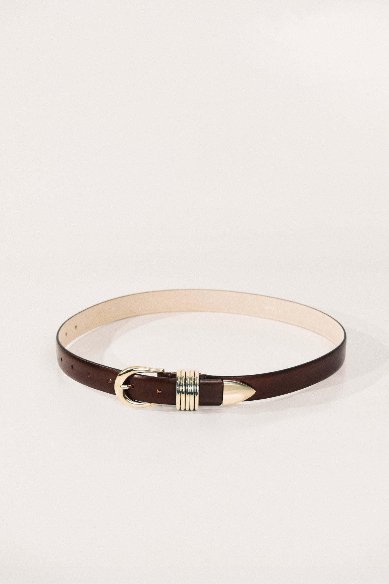 Hollyhock Belt | Deep Brown & 24K Gold
