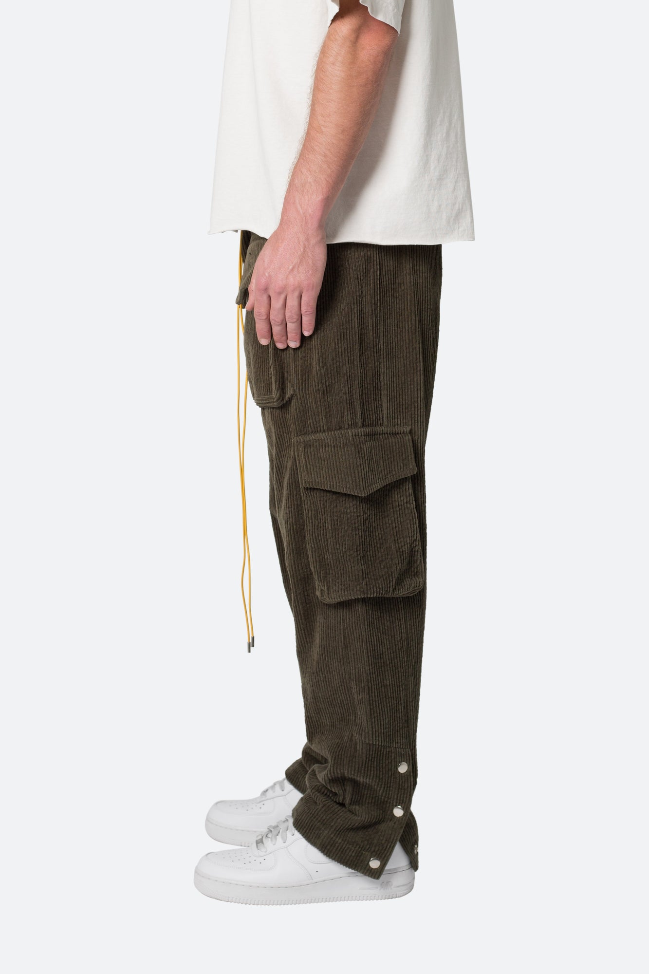 Corduroy Snap II Cargo Pants | Olive