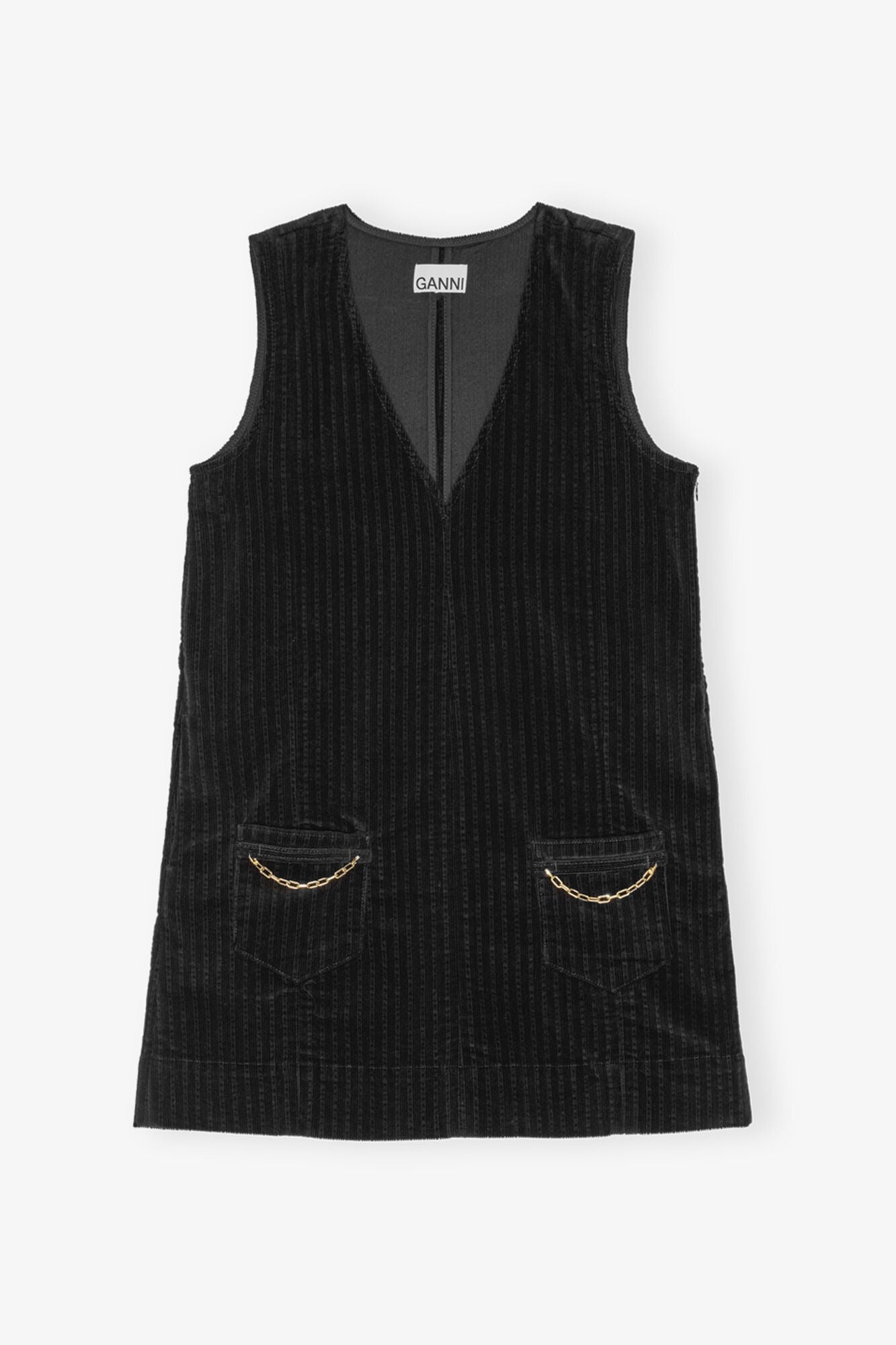 Corduroy Mini Dress | Black