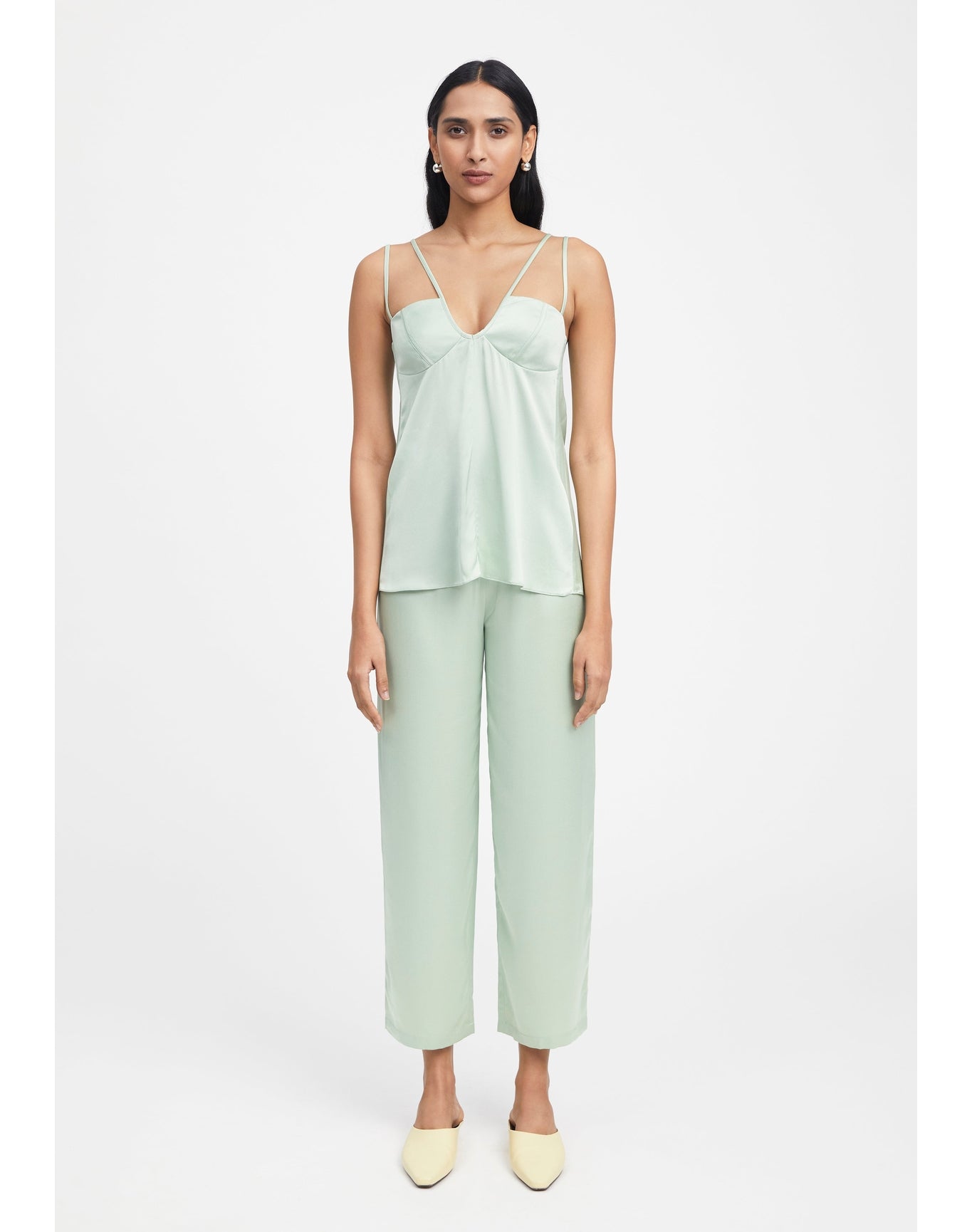 Cornel | Satin Cami Top | Jade