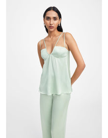 Cornel | Satin Cami Top | Jade