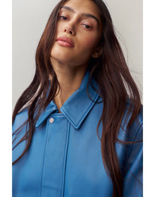 Costa Leather Jacket | Sapphire