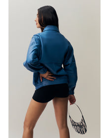 Costa Leather Jacket | Sapphire