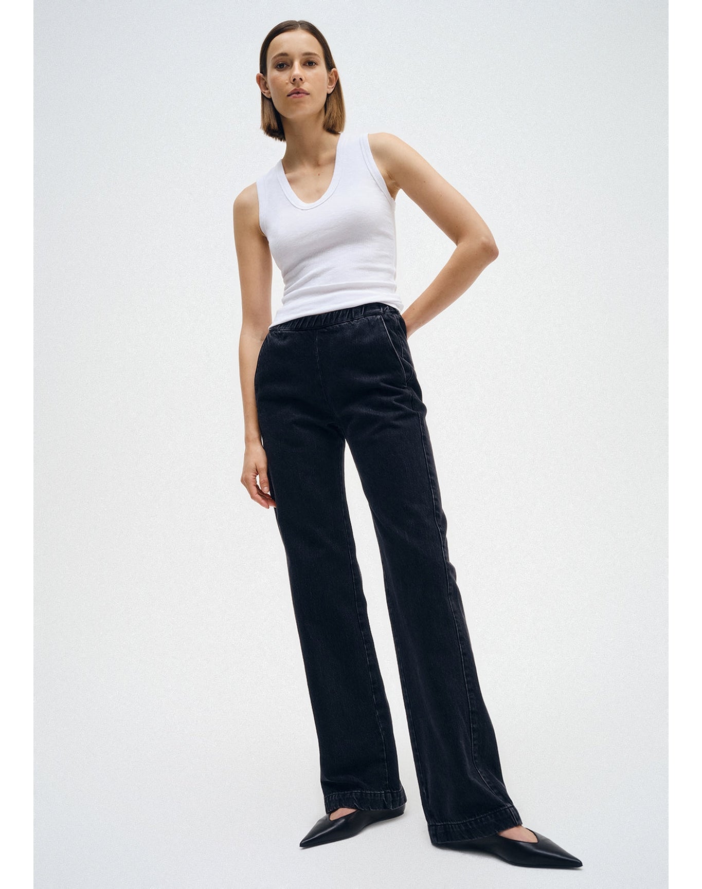 Cotton Denim Everywhere Pant | Washed Black