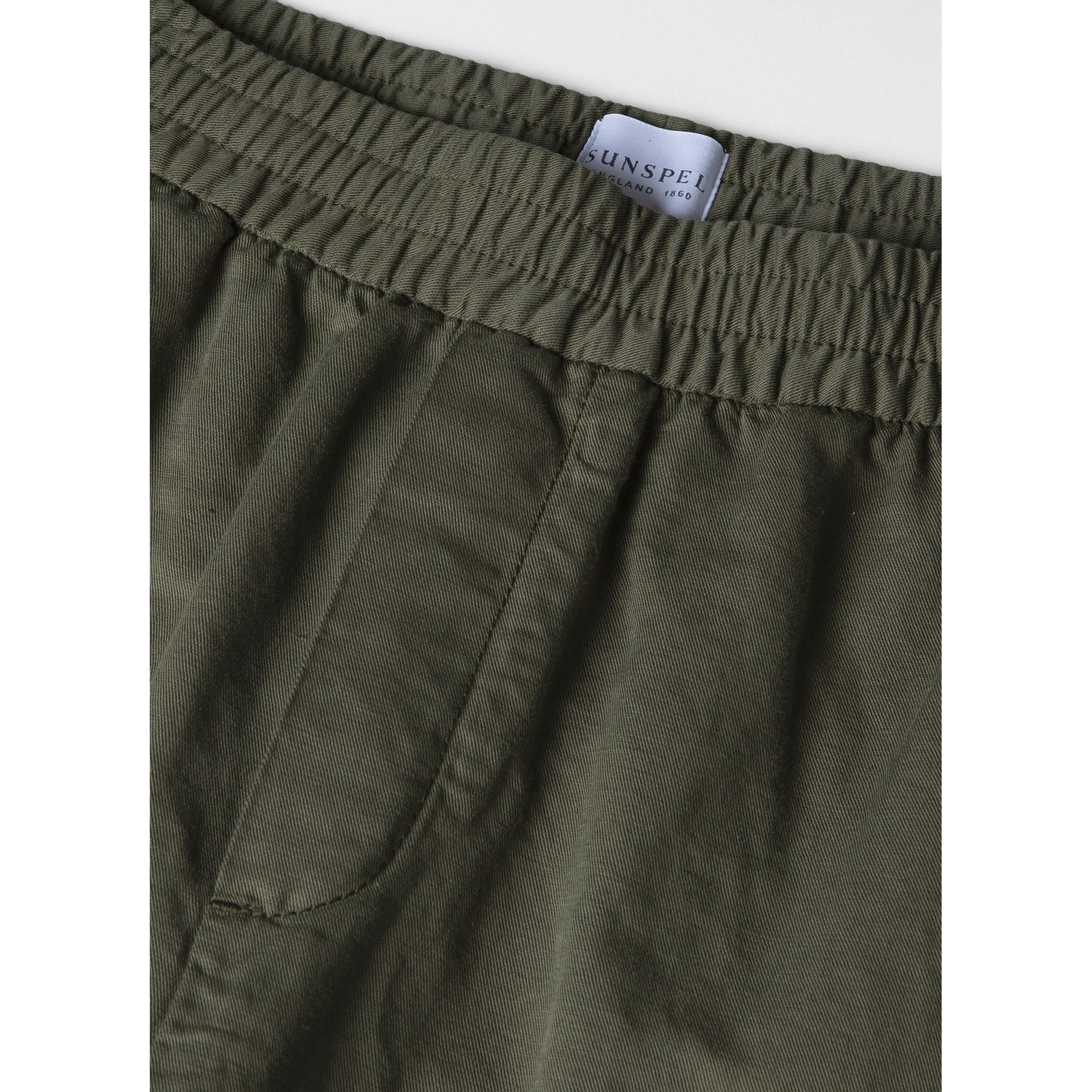 Cotton Linen Drawstring Trouser | Men | Khaki