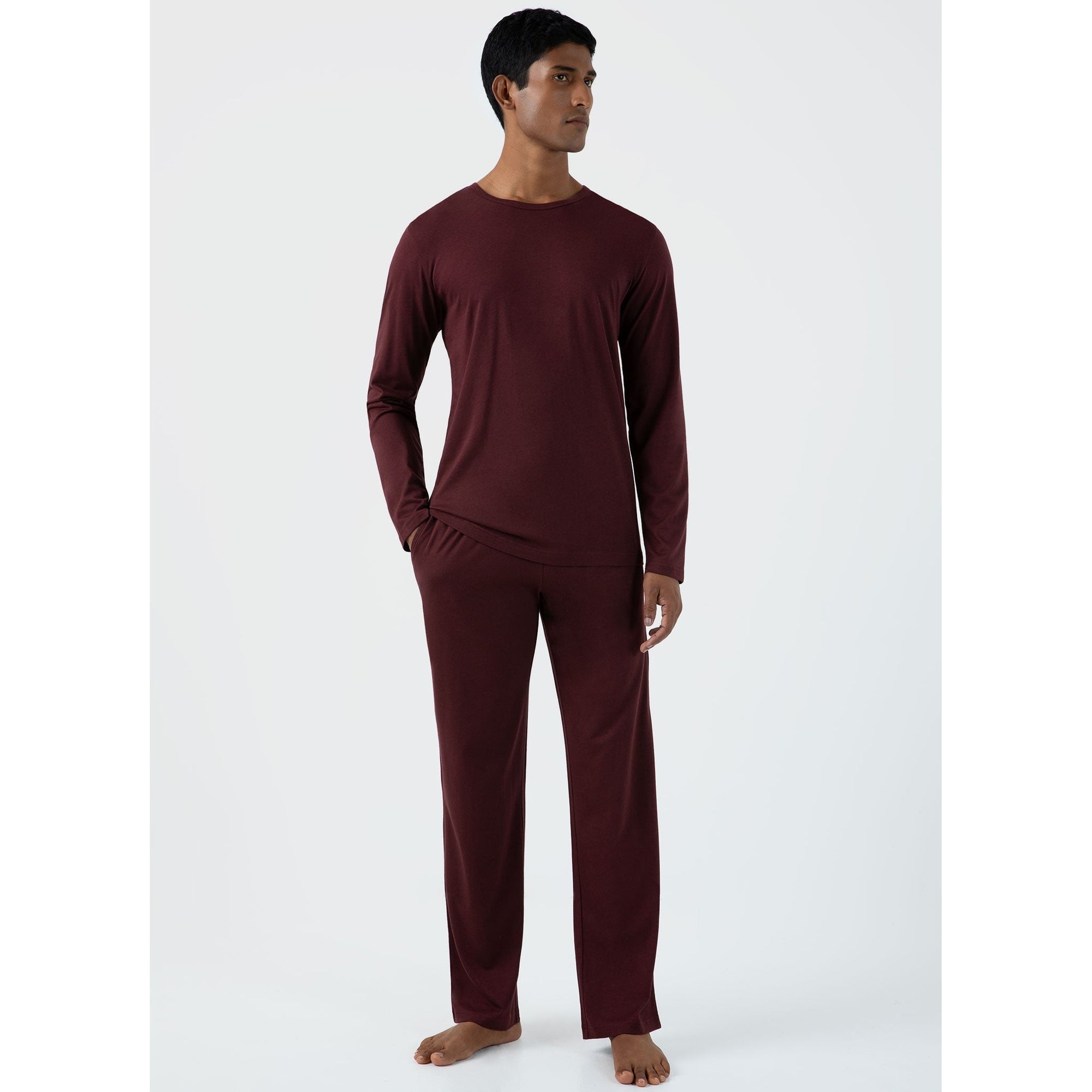 Cotton Modal Lounge Pant | Men | Maroon