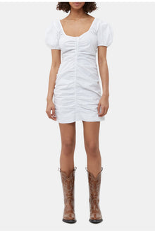 Cotton Poplin Mini Dress | Bright White