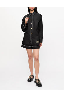 Cotton Poplin Raglan Shirt | Black