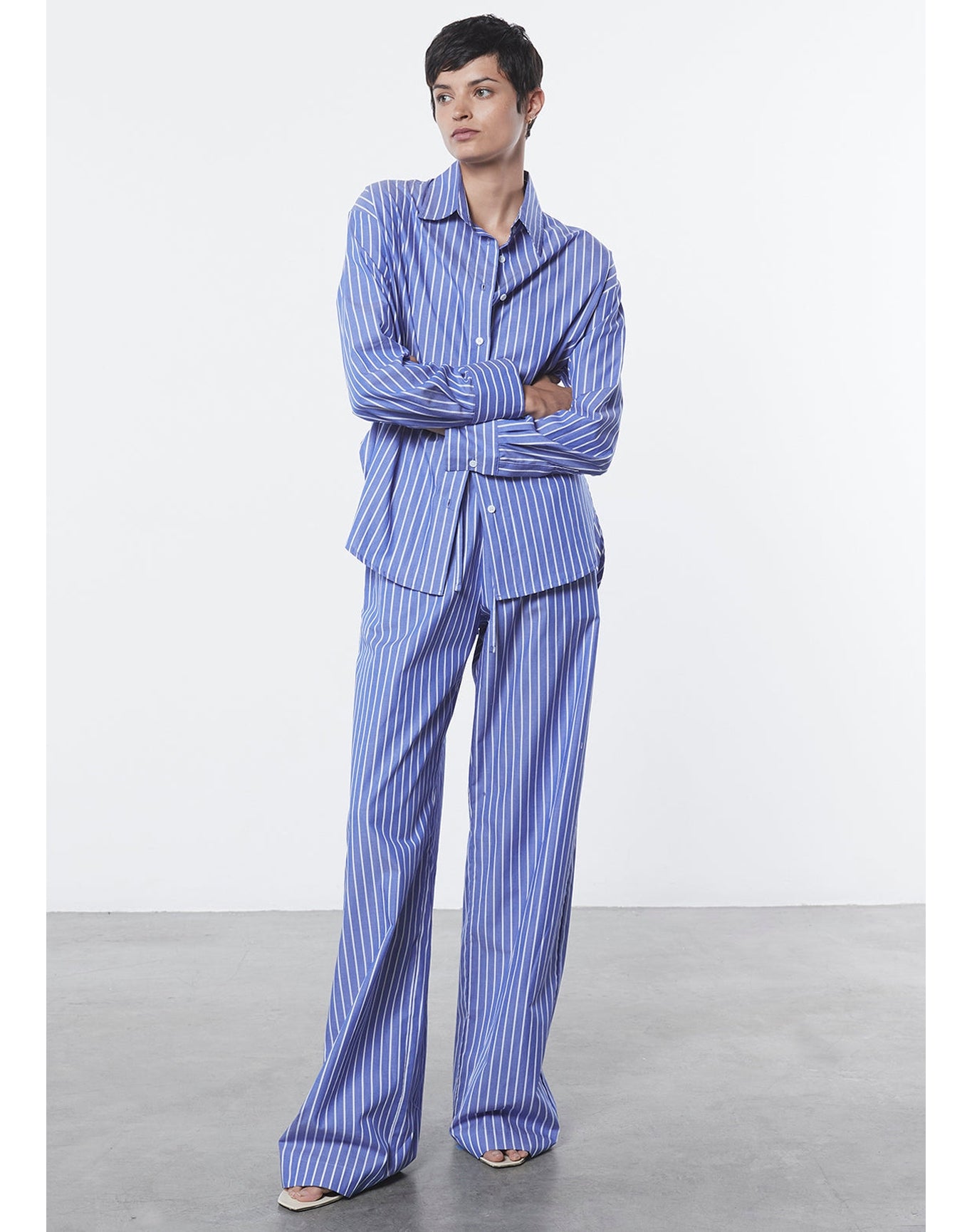Cotton Shirt | Blue/White Stripe