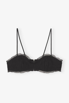 Cotton Suiting Strap Top | Black