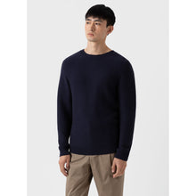 Cotton Texture Jumper | Men | Navy