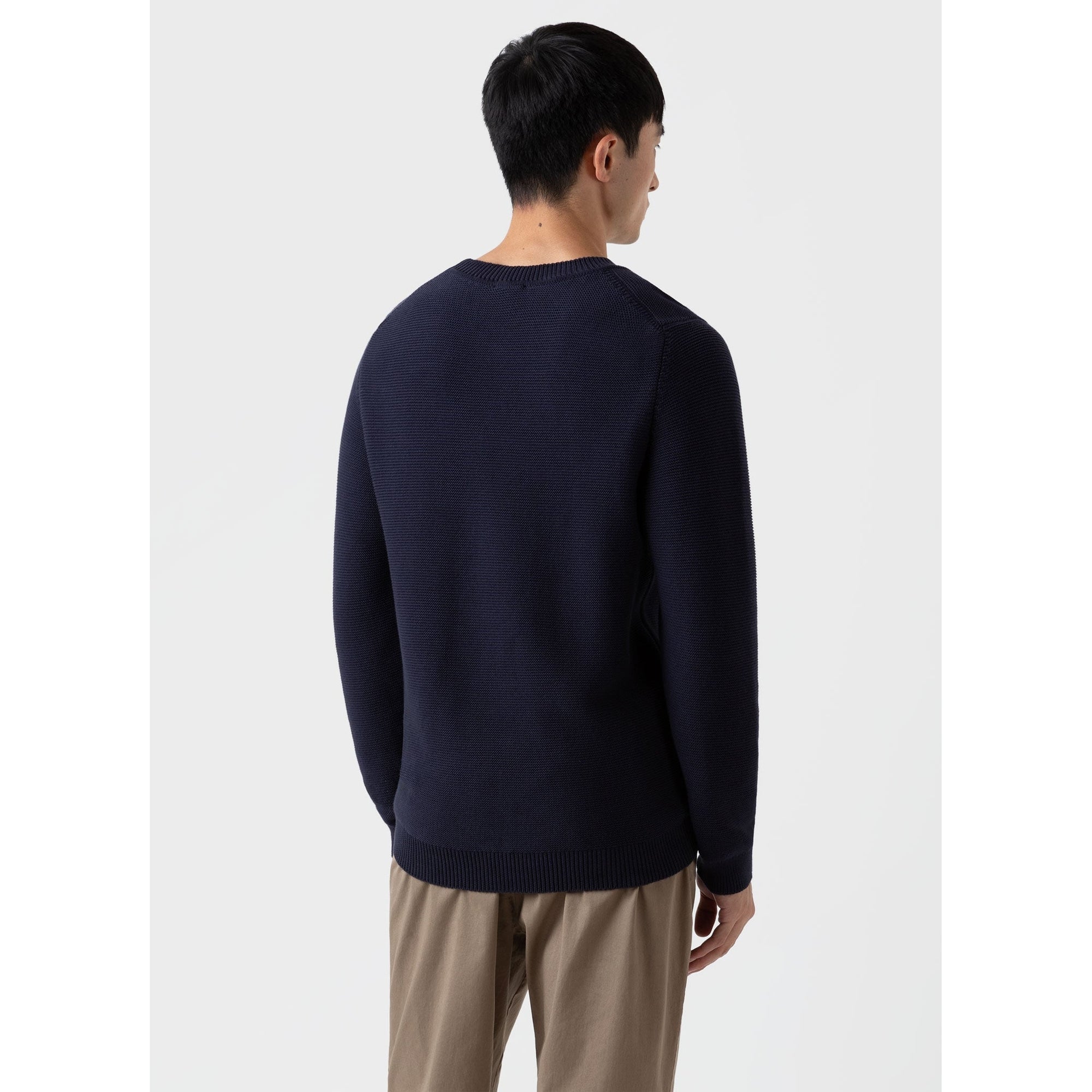 Cotton Texture Jumper | Men | Navy