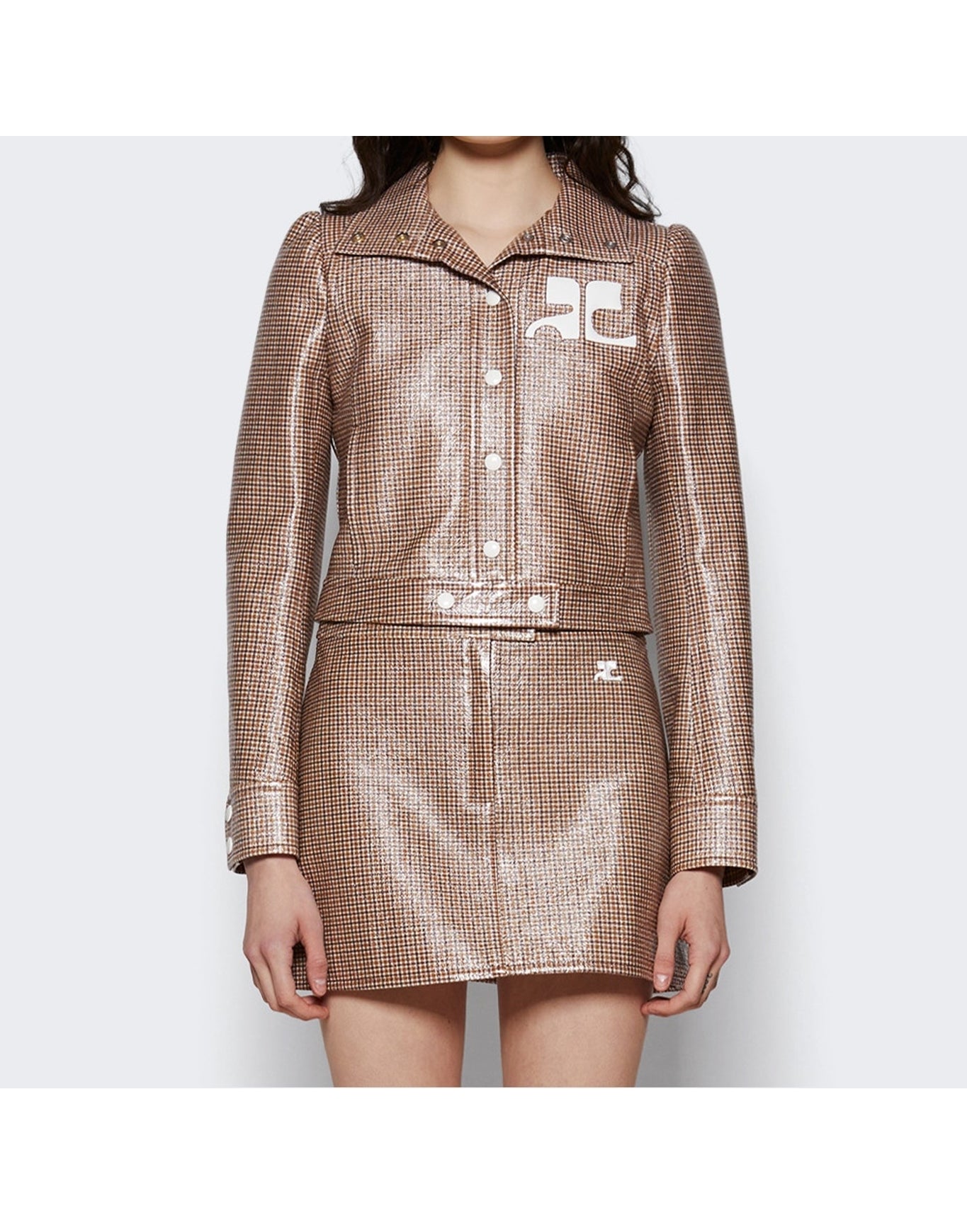 Courrèges | Women | Checked Jacket | Brown