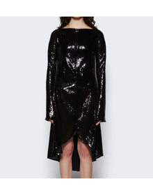 Courrèges | Women | Ellipse Glitter Dress | Black