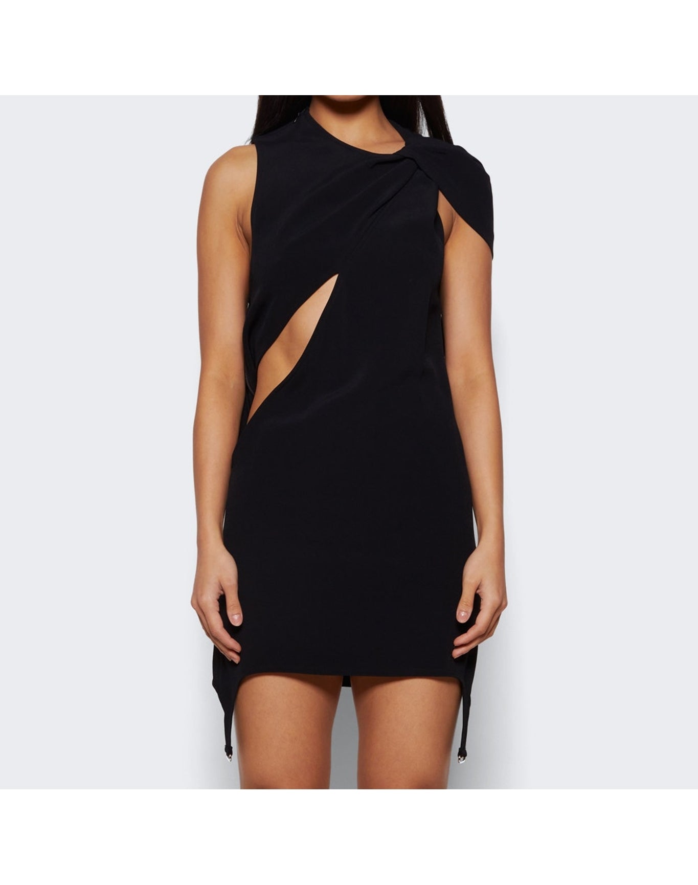 Courrèges | Women | Heritage Crepe Twist Dress | Black